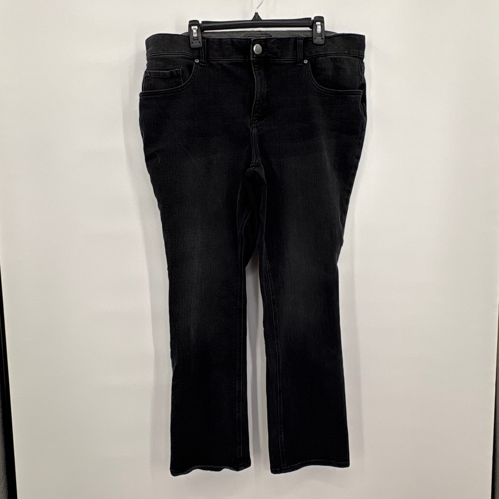 Lee Plus Black Slim Fit Straight Leg Mid‎ Rise Jeans 20W Medium 3188201